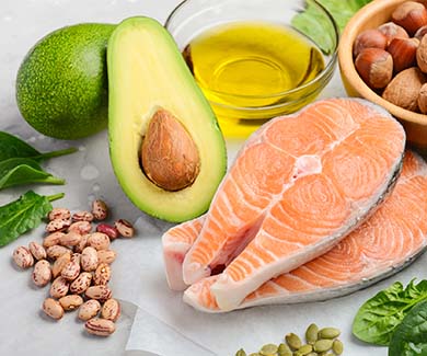 Selection of healthy food